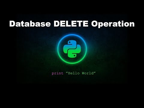 Database DELETE Operation - Python Programming
