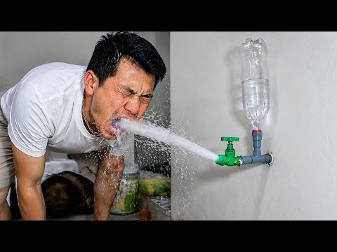 Chỉ 3 phút với chai nhựa cũ,  Tôi đã tăng áp lực nước mạnh gấp 10 lần