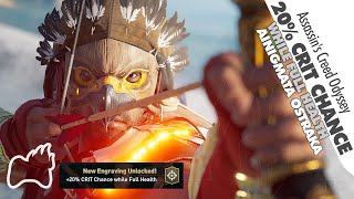 Assassin's Creed Odyssey How to Get 20% CRIT CHANCE Full Health Engraving Ainigmata Ostraka Location