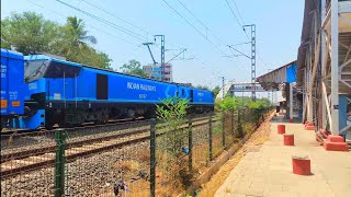 Famous First Python Freight on WDFC towards Surat with WAG-12B pulling 2 Trains. Wealth