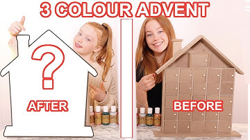 TWIN TELEPATHY 3 COLOR PAINT *DIY Advent Calendar Makeover Challenge | Sis Vs Sis | Ruby and Raylee