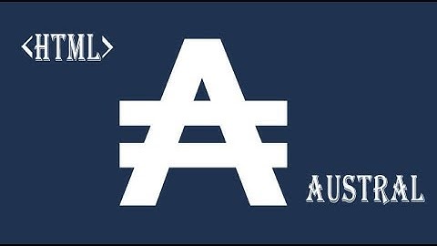 HTML austral symbol currency