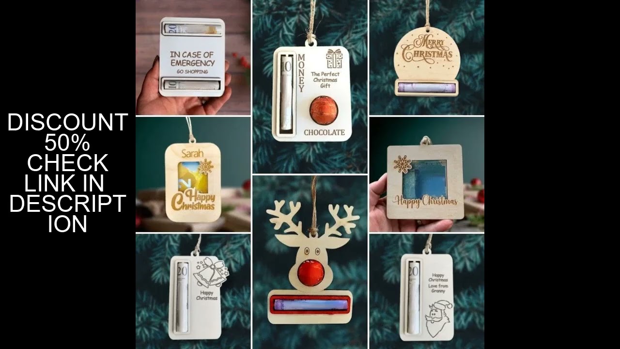 Cartoon Print Money Holder Gift Cards, Happy New Year Gifts, New Christmas Theme, 2024