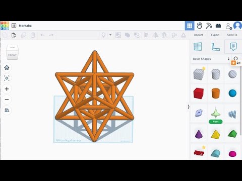 How to make a Merkaba STL file 3D print file using Tinkercad