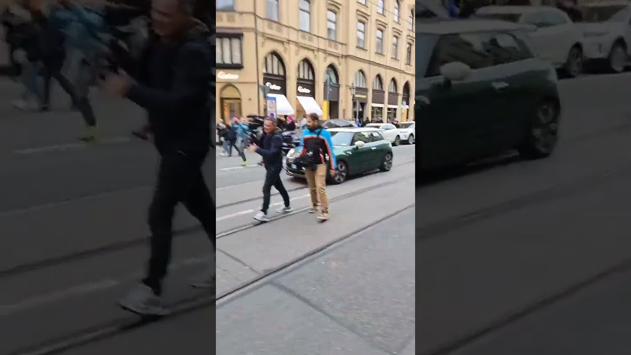Giants Fans March and Sing in the streets of Munich Germany 🇩🇪