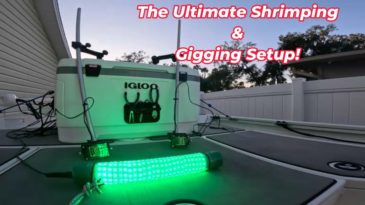 Ultimate Gigging and Shrimping Light Setup With A Bonus Cooler Hack!