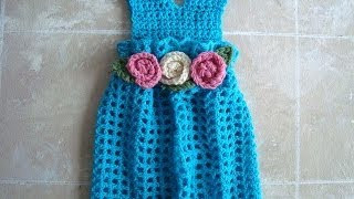 Turquoise girls sundress with yoke