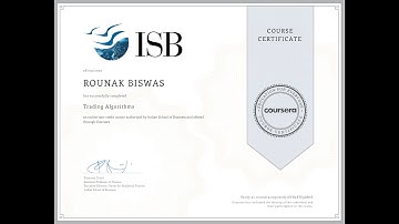 Coursera | Trading Algorithms All Quizzes Answers and Solutions
