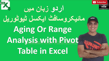 Aging Report in Excel Pivot Table in Excel   Urdu Hindi