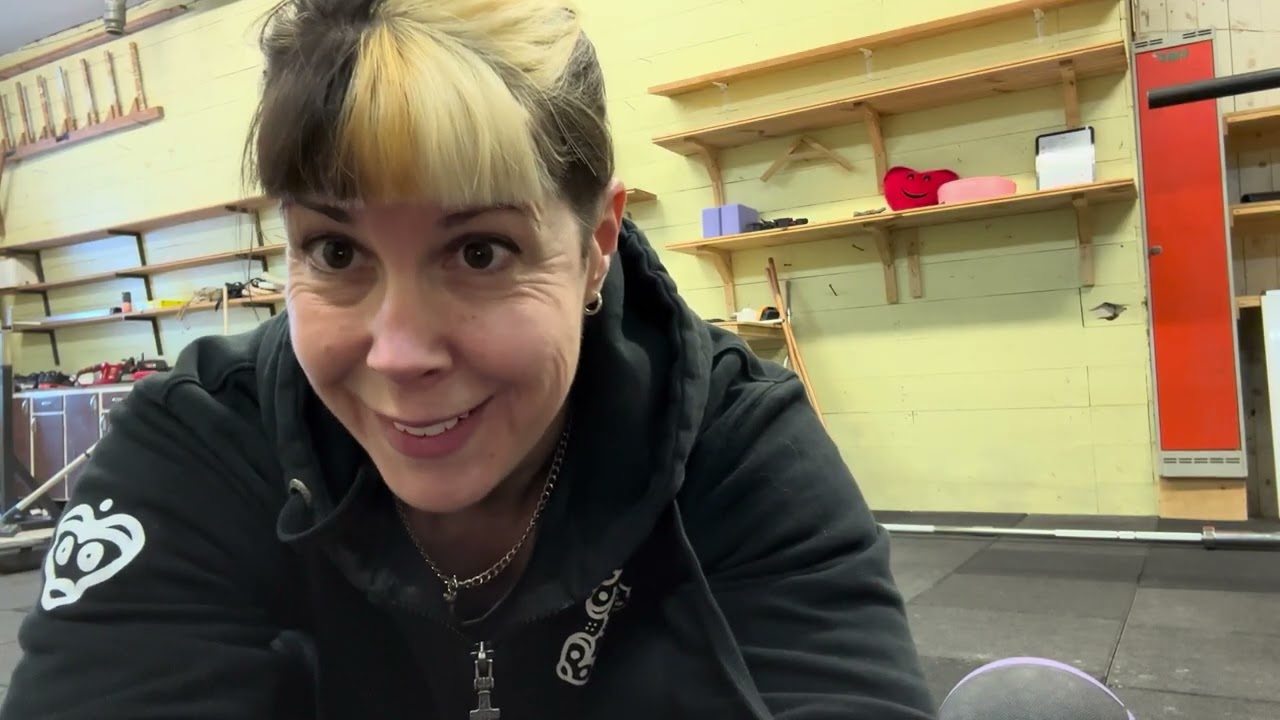 cossack squat with frontpress