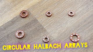 Circular Halbach Magnet Arrays - different variants of alignment and their fields visualized