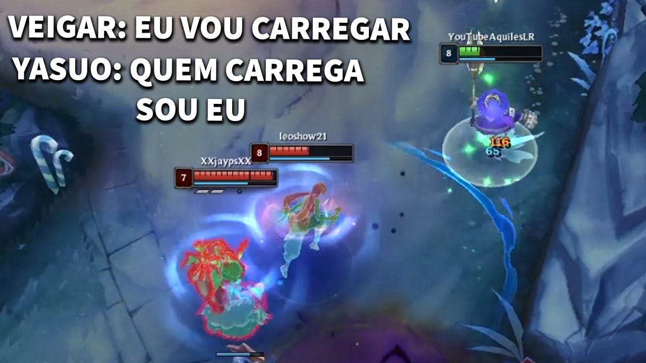 mono VEIGAR e mono YASUO na mesma PARTIDA | VEIGAR E ASH BOT LANE