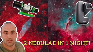 Squid Nebula vs Elephant Trunk: capturing Both in One Night
