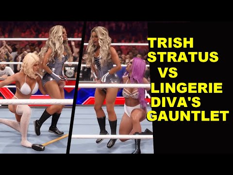 WWE 2K24 Trish Stratus vs Lingerie Diva's Gauntlet - YouTube
