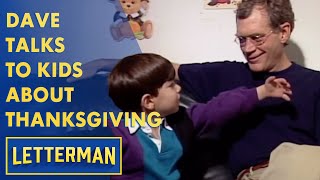 Dave Talks To Kids About Thanksgiving | Letterman Details