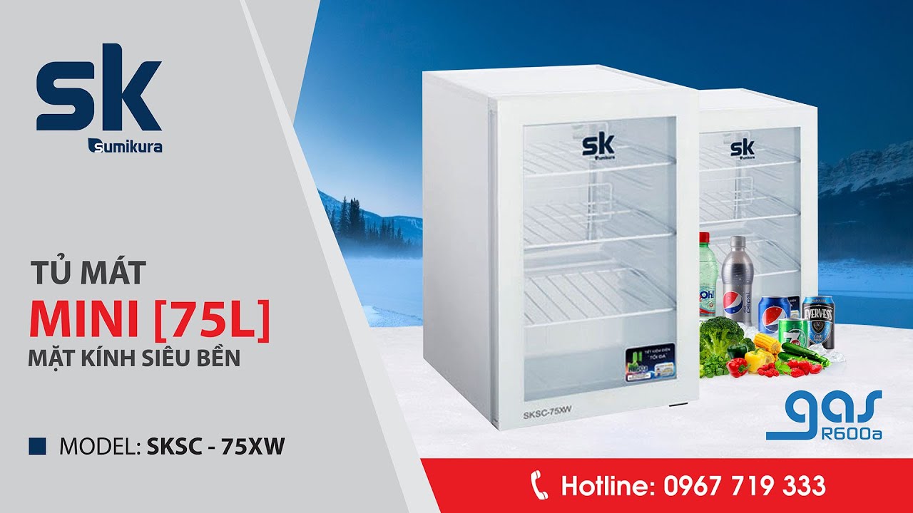 Tủ mát Mini Sumikura SKSC - 75XW (75 Lít) - youtube