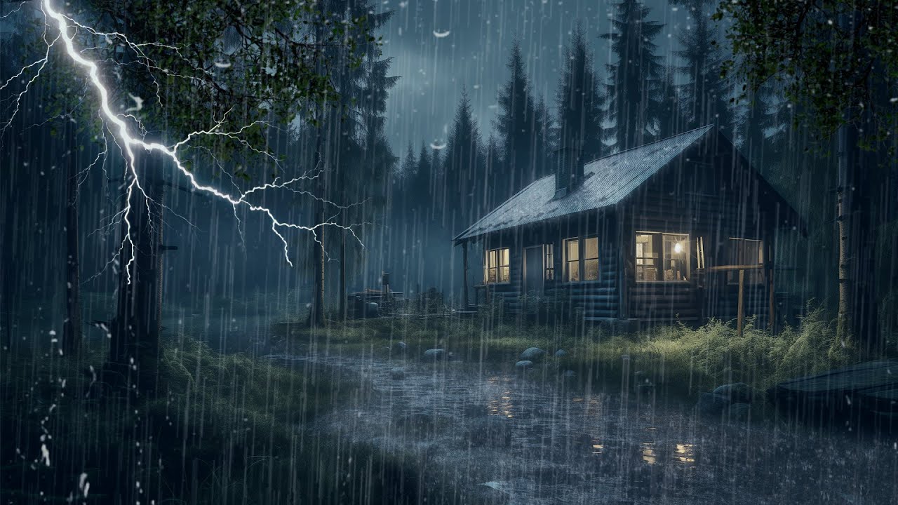 HEAVY RAIN AND THUNDER SOUNDS | DEEP SLEEP Thunderstorm For Sleeping | Rain Sounds For Sleeping #16