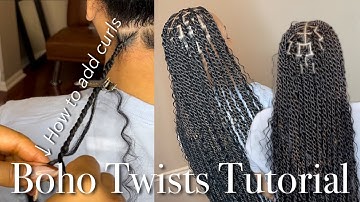 How To Do Boho Island Twists | How To Add Curls | What Braiding Hair To Use