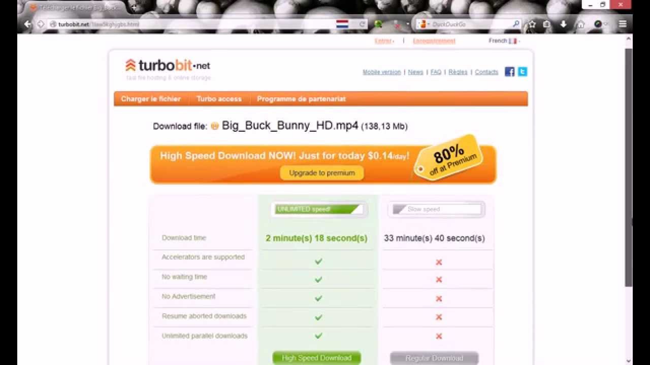 Télécharger un fichier depuis TURBOBIT HD