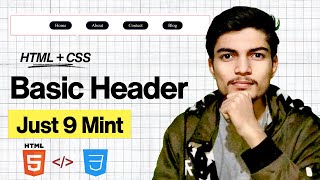 How to Make a Header in HTML & CSS | Simple Website Header Tutorial