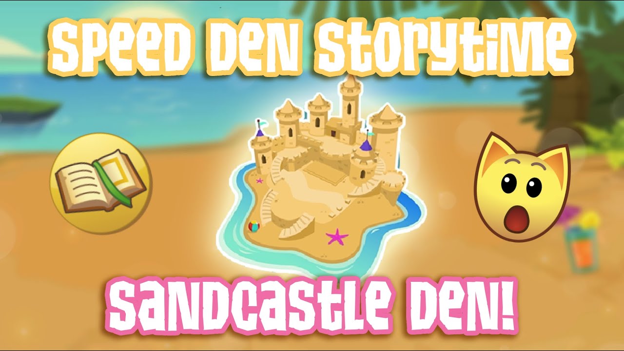 SANDCASTLE DEN SPEED DECOR + STORYTIME • AJPW • ANIMAL JAM PLAY WILD • SPEED DEN DECORATING • ajpw