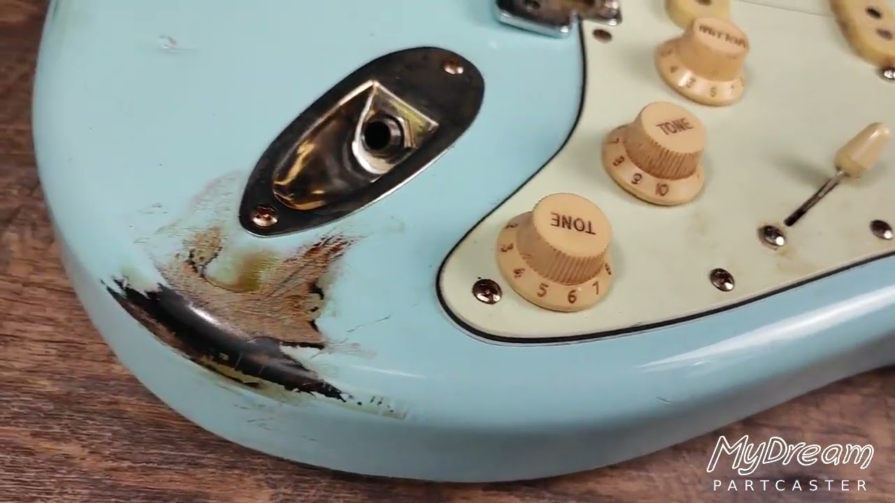 MyDream Partcaster Custom Built - Sonic Blue over Sunburst John Mayer