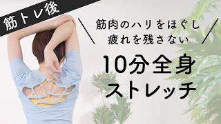 【筋トレ後10分】筋肉のハリをしっかりほぐし、しなやかな身体をつくるストレッチ