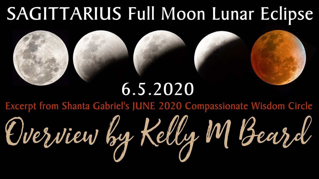 June 5, 2020 ~ SAG Full Moon Lunar Eclipse Overview by Kelly M Beard ...