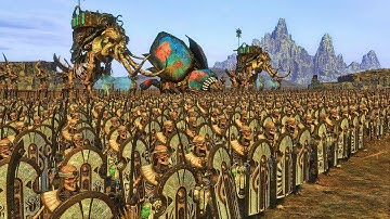 Tomb Kings Vs Greenskins | 18,000 Unit cinematic Battle | Total War Warhammer 2