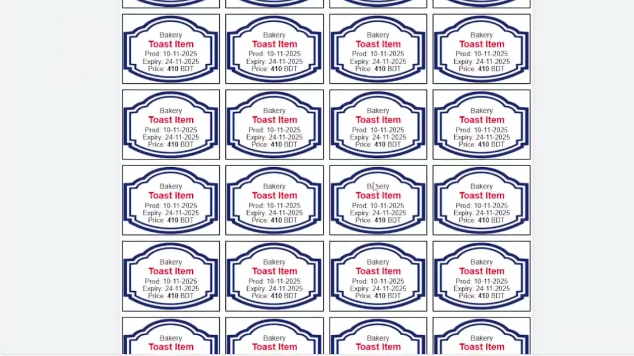 🔥 Label Auto Date Generator – Print Labels with Just One Click