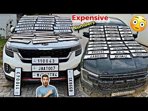 MOST EXPENSIVE CAR NUMBER PLATES IN INDIA 😳 - YouTube