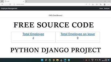 Employee Management Django Project | Free Source Code