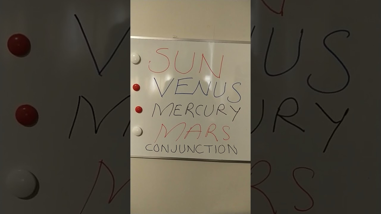 SUN, VENUS, MERCURY AND MARS CONJUNCTION