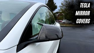 The BEST Tesla Side Mirrors EVER! | M3 Carbon Fiber version from EVBASE!