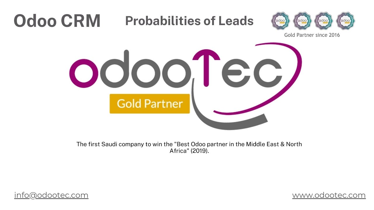 OdooTec Odoo CRM - Probabilities of Leads إدارة علاقات العملاء - YouTube