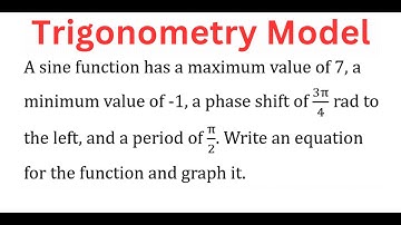 Writing EQUATION Of Transformed SINE Function & Graphing It