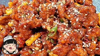 깨끗한 기름에 완벽한 소스! 교동 닭강정 / Dakgangjeong, Sweet and spicy chicken, Korean street food