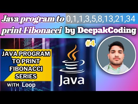 Java program to print Fibonacci series #java @Deepakcoding