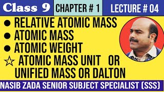 Relative Atomic Mass || Atomic Mass unit (amu) | fundamentals of Chemistry| Pashto@NASIBZADASSS