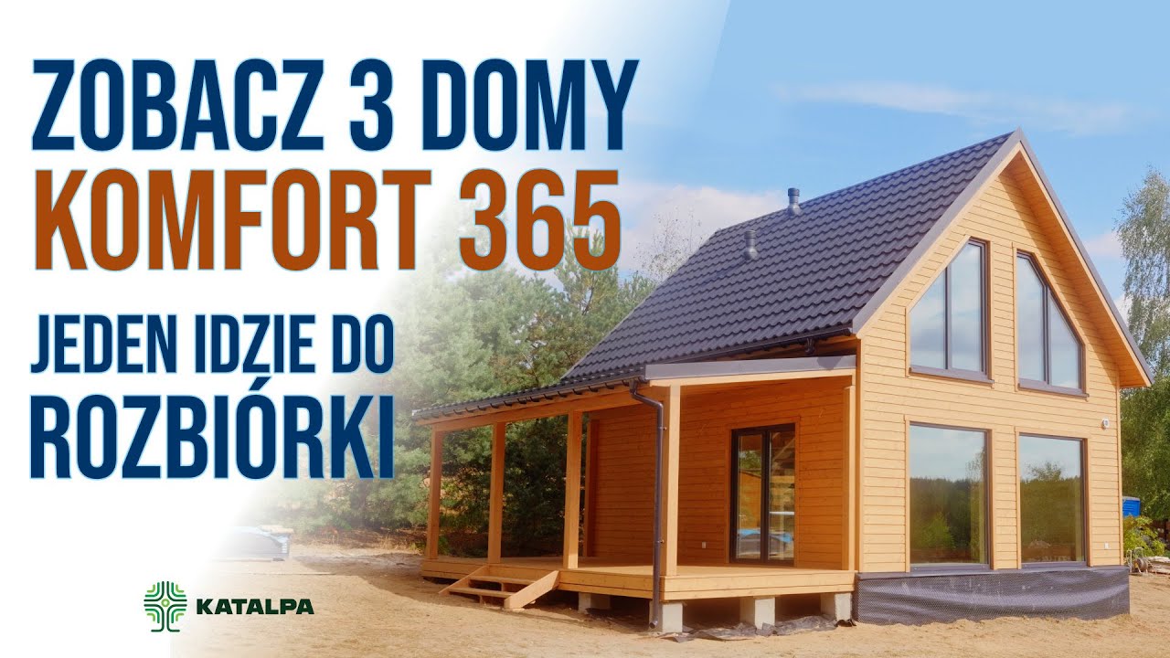 Zobacz 3 domy całoroczne z serii KOMFORT 365. Jeden z nich niedługo będzie rozebrany. #katalpa