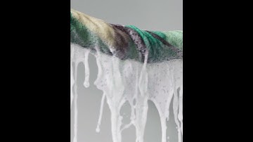 FLIP foam simulation v2 in Houdini  #sidefxhoudini  #shorts   #foam