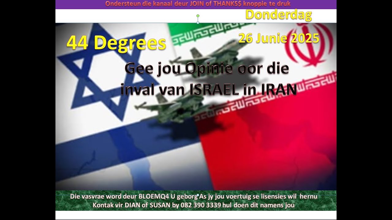 Gee jou OPINIE oor die inval van ISRAEL in IRAN - YouTube
