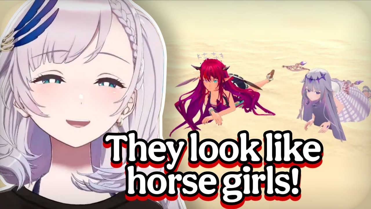 Reine plays too much Uma Musume that she sees Biboo and IRyS as horse girls