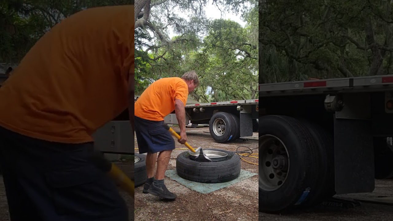 dismounting semi Tire. using golden buddy from Amazon