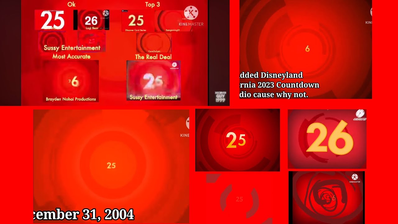 Mega New Year 2005 countdown Comparison 2 with Part 1 by Sussy Entertainment | YouTube