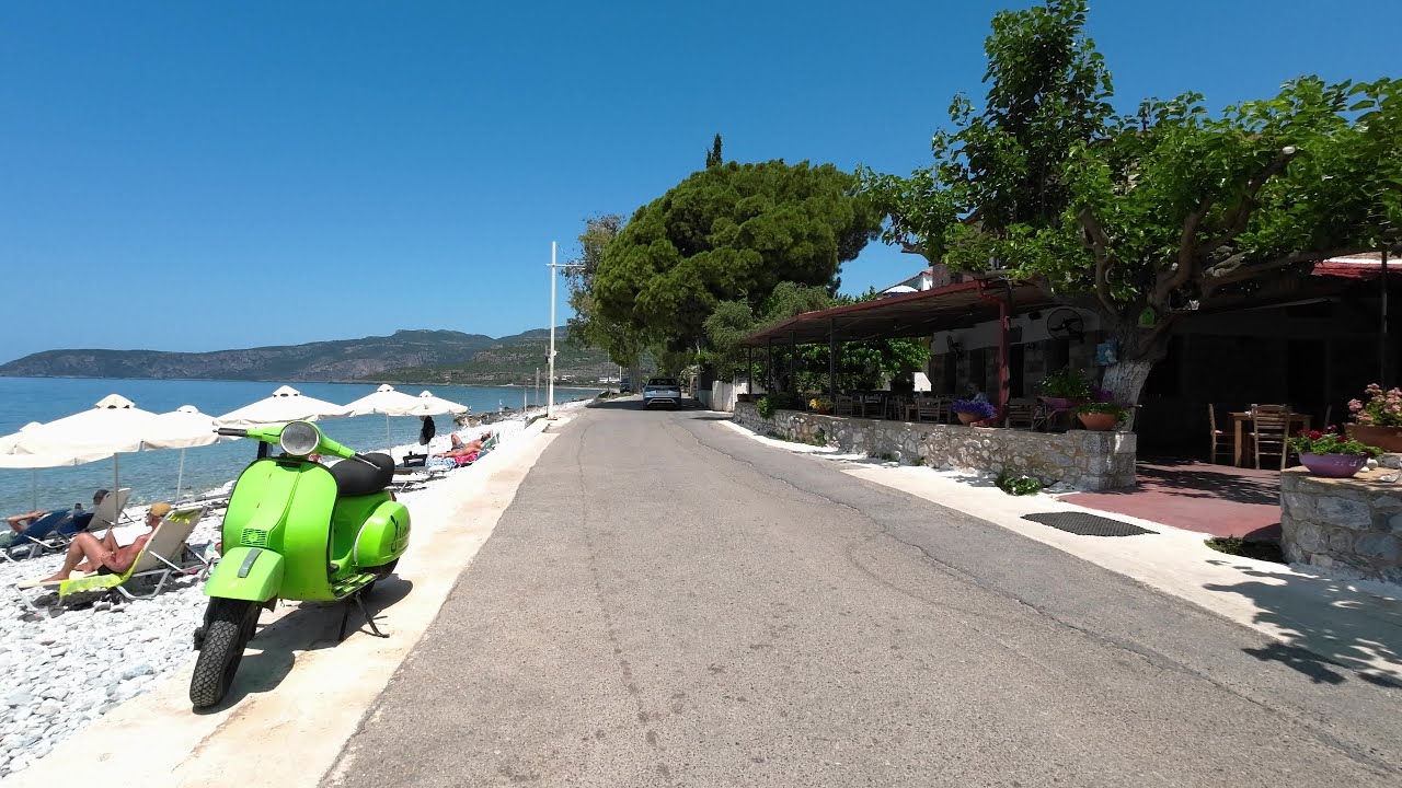 Kardamyli Walk to Ritsa Beach 🇬🇷 | Greece Walking Tour #2