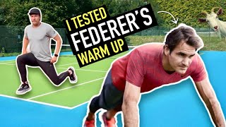 I Tested Roger Federer’s Warm Up Routine #tennis