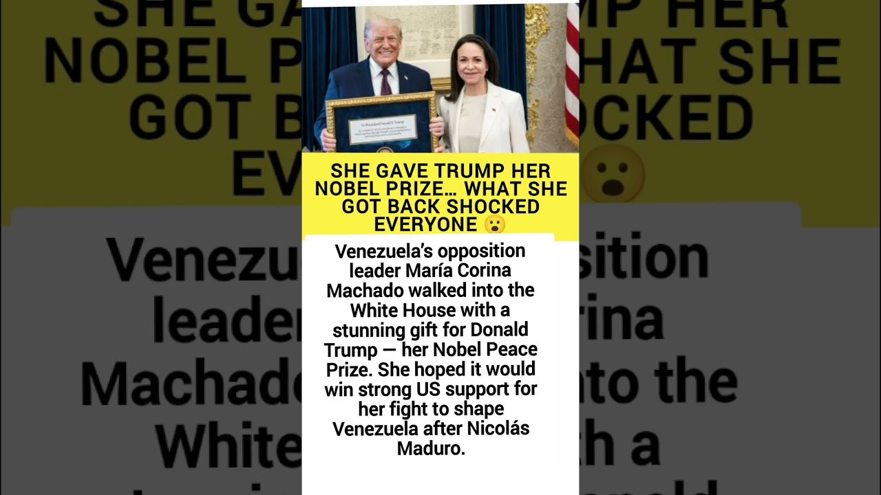 She Gave Trump Her Nobel Prize… What She Got Back Shocked Everyone 😮