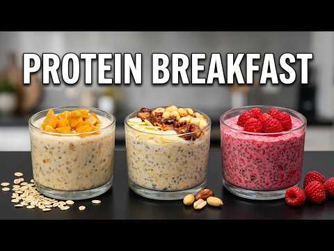 3 High Protein Recipes | Overnight Oats Recipes | Protein Rich Breakfast Recipe | Healthy Breakfast