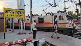 22222 Mumbai CSMT Rajdhani Express arriving Agra Cantt !!